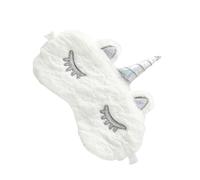 Veemoon Masque de Sommeil Licorne Cache-œils à Cornes Bandeau Licorne pour Dormir Sieste Voyager Blanc
