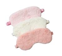 Veemoon Masque de Sommeil Occultant en Peluche Lot de 3 Pièces Mixte, Confortable et Léger, Bandeau Yeux de Voyage, Accessoire Pratique pour Nuits Paisibles et Couleur Aléatoire