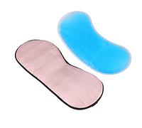 Veemoon Masque de Sommeil Soie avec Poche de Froid Masque Occultant pour Yeux Soie Rose Confort Optimal pour et Séchage des Yeux pour Voyage et Camping