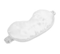 Veemoon Masque De Sommeil Yeux En Soie Naturelle Blanche Double Face Occultant Confortable Ajustable Pour Voyage Détente Repos Homme Femme