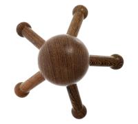 Veemoon Masseur de Tête Accessoire Massage 5 Griffes Arrondies en Bois Beige pour Détendre Muscles et Réguler le Cuir Chevelu pour Relaxation du Corps