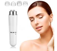 Veemoon Masseur Visage et Cou Électrique Électroplaqué Blanc pour Usage | ABS Portable, Nettoyage en Profondeur, Fonctionnement Simple, Outil Multifonction, Finition Métallique