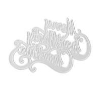 Veemoon Matrices de Découpe Métal pour Noël 2 Pièces Lettres Embossage pour Scrapbooking et Création Cartes Accessoires Loisirs Créatifs Papier Outils Découpe Précision Festive