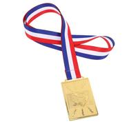 Veemoon Médaille d'or pour Football en Métal Carré, Trophée de Récompense de Victoire, Médaille de Compétition Sportive, pour Événements et Ligues de Football, 1 Pièce