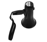 Veemoon Mégaphone Portable 25w en Plastique Noir, Porte-Voix Léger Enregistrement 240 Secondes, Haut-Parleur Fort pour Supporters de Football et Usage Sportif en Extérieur, sans Piles