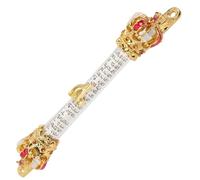 Veemoon Mezouzah de Porte en Métal Rouge Parchemin Ornement Religieux Couronne Biblique Décoration pour Hanoucca Mémorial pour Perte d'une Mère Bénédiction Gravée pour Entrée de