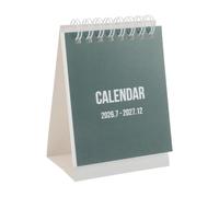 Veemoon Mini calendrier de bureau 2027 : Agenda de table compact et minimaliste - Décoration de bureau - Suivi de dates portable pour usage professionnel et scolaire (Vert)