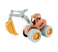 Veemoon Mini-excavatrice pour Tout-Petits, Modèle de Pelle Mécanique Éducative en Plastique Robuste, Couleur Jaune, Taille Adaptée aux Petites Mains, Ensemble de Véhicule de Chantier