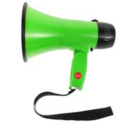 Veemoon Mini Mégaphone Haut-Parleur Portable Vert avec Poignée Design Manuel en Abs pour Marchés Extérieurs et Animation Sportive avec Son Clair et Rechargeable