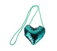 Veemoon Mini Sac à Bandoulière Scintillant Forme De Cœur pour Sac à Main Sequins Pratique avec Bandoulière Longue pour Garçon Fille Adolescentes