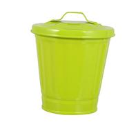 Veemoon Mini Seau En Métal Vert Avec Couvercle - Poubelle Galvanisée Pratique Pour Bureau - Cuisine Ou Jardin Idéal Pour Pot De Fleurs Ou Rangement De Fournitures