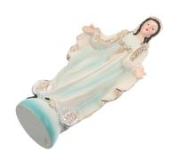 Veemoon Mini Statue Vierge en Résine Beige Figurine Religieuse Mexicaine Décorative pour Entrée et Bureau Sculpture Catholique Traditionnelle Notre-Dame de Guadalupe Objet de Prière