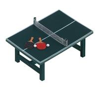 Veemoon Mini Table de Tennis de Table en Résine pour Maison de Poupée, Accessoires Miniatures de Décoration Créative, Sportif Miniature pour Garçon et Filles, Modèle Réaliste et Léger