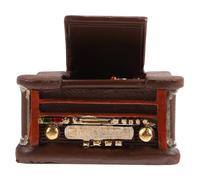 Veemoon Mini Tourne-Disque en Résine Rétro, Modèle Réduit Moyen pour Maison de Poupée, Décoration Miniature Vintage, Accessoire Photo, Ornement pour Tiny House, Décoratif