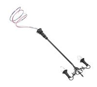 Veemoon Miniature Lampadaire de Cour Noir Chauffe Lumière Chaude Décoration Miniature pour Maquette de Jardin Accessoire de Paysage de Table Sable Modèle de Lampe de Micro Paysage
