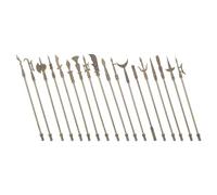 Veemoon Miniatures Bras en Alliage de Zinc 18 Pièces, Modèles Miniatures D'armes Chinoises Anciennes, Décoration Artisanale pour Collectionneurs et Jouets Éducatifs pour Garçon et Filles,