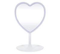 Veemoon Miroir de Maquillage LED Cœur sur Pied avec Lumière Miroir de Bureau Stable pour Maquillage à Domicile et Voyage Intelligent