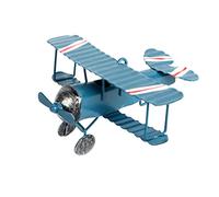 Veemoon Modèle Avion Rétro Métal Décoration Bureau Chambre Ornement Fer Forgé Sculpture Statue Accessoire Photo Fête Décoration d'Époque