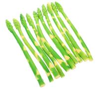 Veemoon Modèles Asperges Artificielles en PVC 10 Pièces Teinture Haute Simulation et Couleur Vive pour Décoration de Magasin de Légumes et Mariage
