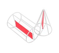 Veemoon Modèles pour Enseignement des Géométriques Cylindre et Cône avec Design Rotatif Outil Éducatif pour Calcul de Volume Surface Écoles Élémentaires