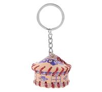 Veemoon Mongolian Tent Keychain Cuir Souvenir De Voyage Porte-clés Décoratif Pour Clés De Voiture Et Accessoires De Camping Représentant Un Paysage Mongol Authentique