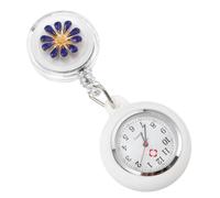 Veemoon Montre de Poche D'infirmière à Clip en Alliage, Mouvement Quartz, Verre Ultra-Transparent, Étanche, Femme, Usage Médical, Cadran Lisible, Fonction Date et Jour, Style