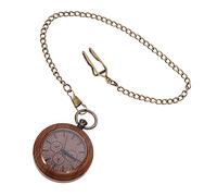 Veemoon Montre de Poche en Bois Montre rétro Montres rétro décor rétro décor Vintage Montre de Poche à l'ancienne Montres de Poche pour Hommes décoration de Montre Alliage