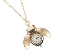 Veemoon Montre de Poche Scarabée Décorative Quartz Alliage de Zinc Or | Pendentif Montre de Poche Rétro, Finition Brillante Délicate, Style Simple et Créatif pour Lecture de L'heure