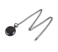Veemoon Montre Gousset Ancienne mécanique Collier Montres Montre de Poche Vintage Montre de Poche rétro Noir