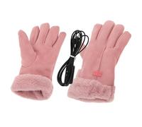 Veemoon Moufles Chauffants Rechargeables Femme, Cuir et Polaire Corail Rose | Imperméables, Coupe-vent et Chaleur Continue, pour Pêche, Vélo, Ski, Camp