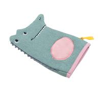 Veemoon Moufles De Bain Pour Garçon Et Filles 1 Pièce En Éponge Douce Verte Moufles De Toilette Réversibles De Pour Tout-petits Conception Amusante Et Facile à Utiliser Bain