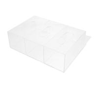 Veemoon Moufles Murale 3 Compartiments en Acrylique Transparent, Distributeur de Moufles, Rangement Mural Compact pour Laboratoire, Bureau Professionnel, Organisation