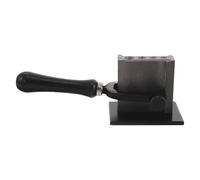 Veemoon Moule à Lingots en Acier avec Poignée en Bois, Moule à Fondre Réversible pour Raffinage de Métaux, Petit Format Cylindrique, Rainure Anti-projection D’huile, pour Fonderie