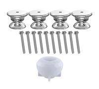 Veemoon Moule pour Poignée de Tiroir en Silicone 6 Faces Facettées, Kit Complet Socles et Vis, pour Loisirs Créatifs et Fabrication de Meubles