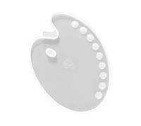 Veemoon Moule Silicone DIY pour Résine Époxy Palette de Couleurs Art et Bricolage Moule Silicone Art Craft pour Palette de Peinture avec Espace pour Embellissements
