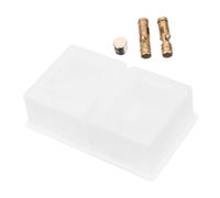 Veemoon Moule Silicone pour Boîte de Rangement DIY Coffret à Bijoux avec Aimants Ronds et Charnières Laiton Moule Casting Epoxy pour Boîte de Stockage Rectangulaire Personnalisée