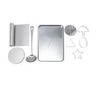 Veemoon Moules à Biscuits en Acier Inoxydable 9 Pièces, Emporte-pièces pour Pâtisserie Diy, Moules à Gâteau Créatifs pour Cuisson Maison et Professionnelle, Outil de Cuisson pour Tartes,