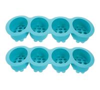 Veemoon Moules à Savonnette en Silicone Facile à Utiliser Sécher Bleu Lot de 2 pour Fabrication Artisanale pour Savonnette et Parfumées