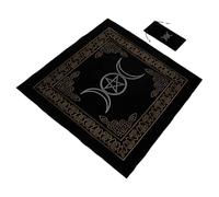 Veemoon Nappe de Divination Tarot Velours Antidérapante 60x60 Cm avec Pochette de Rangement 2 Pièces pour Lecture Cartes et Décoration Bureau Ésotérique