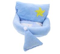 Veemoon Nid Douillet Peluche pour Petits Animaux Lit Chaud et Confortable pour Hamster Cochon Hérisson S Bleu
