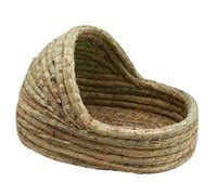 Veemoon Nid en Paille pour Petits Animaux et Lapins, Cachette Naturelle pour Hamster Nain, Lit Confortable et Frais pour Dormir et Jouer, Matériau en Paille