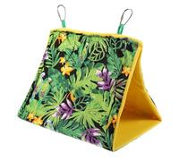 Veemoon Nid Suspendu Triangulaire pour Perroquet 25x18x18 Cm, Hamac en Tissu Doux pour Perruche, Nichoir D’intérieur Sécurisé et Confortable, Accessoire pour Cage D’Oiseaux, Lieu de Repos