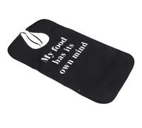 Veemoon Noir, Bavoir Réutilisable pour Adulte, Imperméable Polyester | Maisons de Soins, Protection des Vêtements Salissures et Humidité, Usage pour Aidants, Adultes et Étudiants