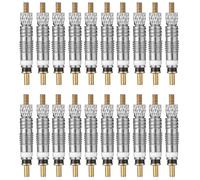 Veemoon Noyaux de Valve de Pneu Vélo Démontables, 20 Pièces, Tige Filetée en Métal Robuste, Compatibles Valve Française, pour Entretien Vélo Route et VTT, Accessoires Indispensables