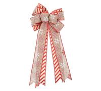 Veemoon Nœud Décoratif de Noël pour Sapin, Fête, Fleuriste en Lin Fin | Effet Décoratif, Forme Stable, Couleur Résistante, Design Délicat, pour Fête de Noël et Usage Floral