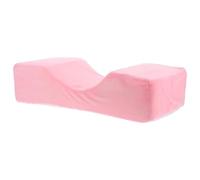 Veemoon Oreiller Cervical en Mousse à Mémoire de Forme Forme U pour Salon de Beauté, Coussin Rose pour Extensions de Cils et Soins du Visage, Appuie-tête Plat Protégeant la Peau, Support