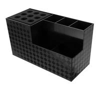 Veemoon Organisateur de Ciseaux de Coiffure Noir, Boîte de Rangement Multifonction pour Outils de Coiffure et Maquillage, Grand Compartiment Bureau, Porte-peignes Compact et Léger, Usage