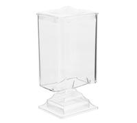 Veemoon Organisateur de Démaquillants en Plastique Transparent Forme Phare Design Compact et Pied Haut pour Cotons et Lingettes, pour Salle de Bain ou Coiffeuse