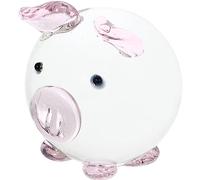 Veemoon Ornement Cochon en Cristal Statue De Cochon Artisanat d'art en Verre Accessoire De en Verre Figurines Animalier à Collectionner Ménage en Crystal