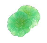 Veemoon Ornement de Lotus 20 Pièces Décoration Artisanale Délicate et Posture Créative en Résine Verte Accessoire Photo Décoratif pour Aquarium pour Jardin et Maison